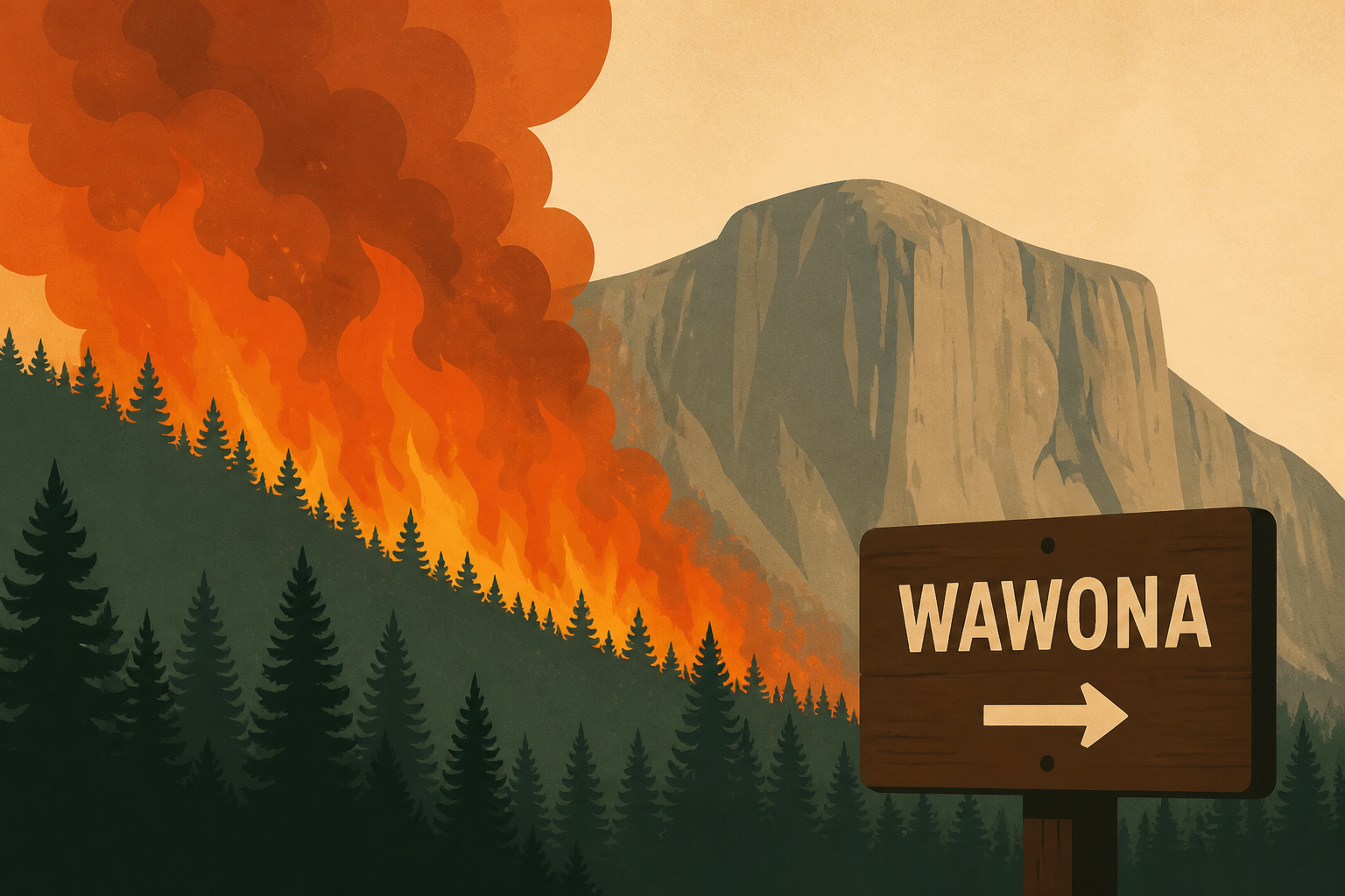 Yosemite wildfire explodes, reaching over 1,000 acres near Wawona