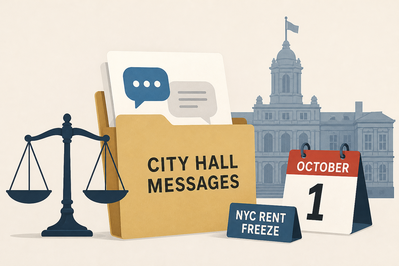 Judge allows landlords to seek City Hall messages as NYC rent freeze nears Oct. 1.