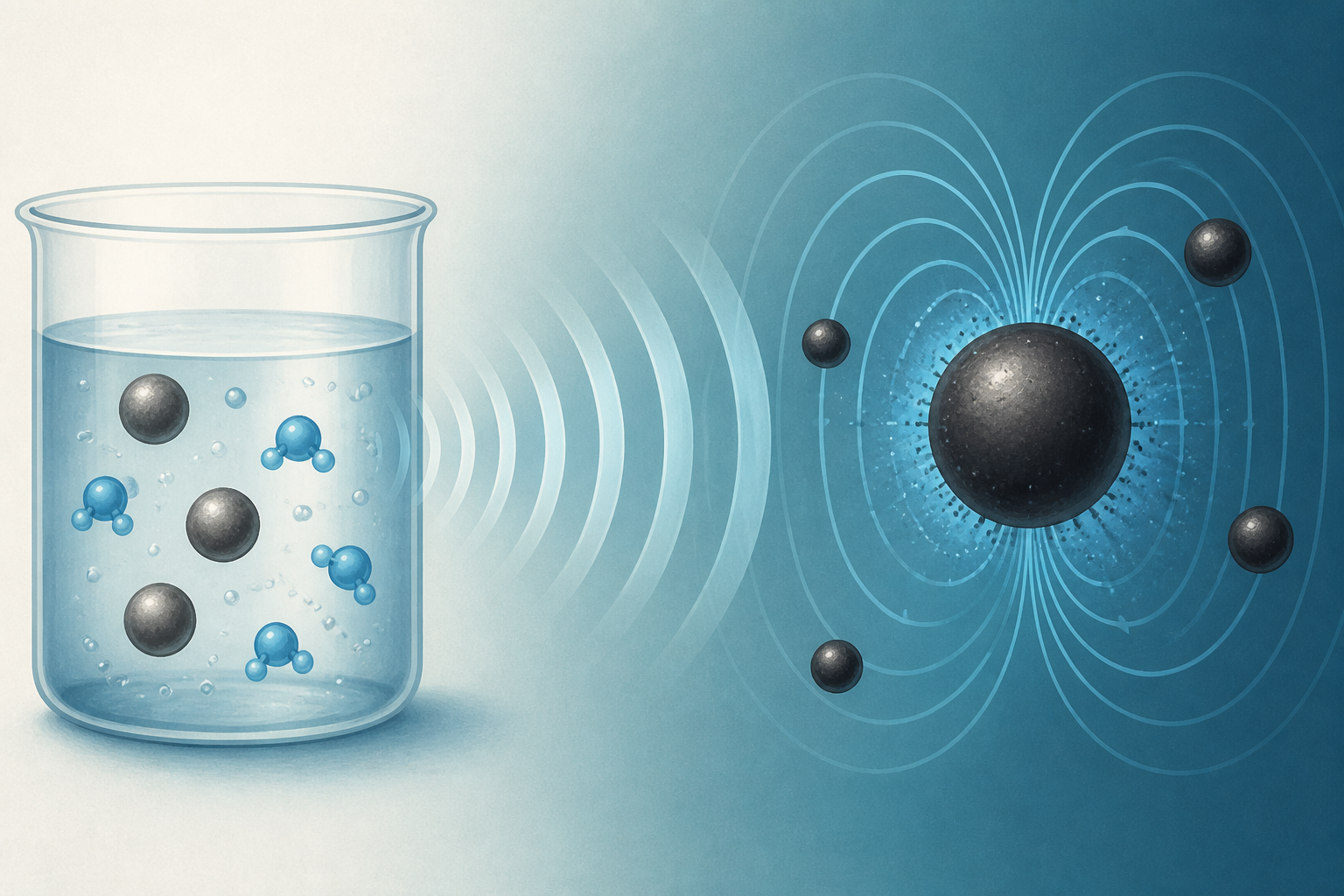 Using sound waves to turn iron and water into magnetic nanoparticles