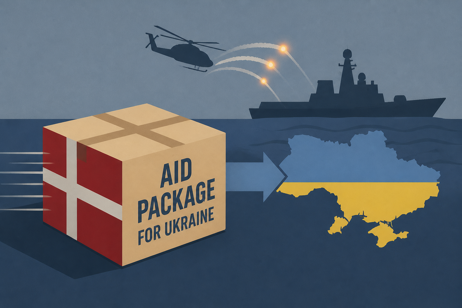 Denmark speeds up Ukraine aid package after Russian warship fires flares at helicopter