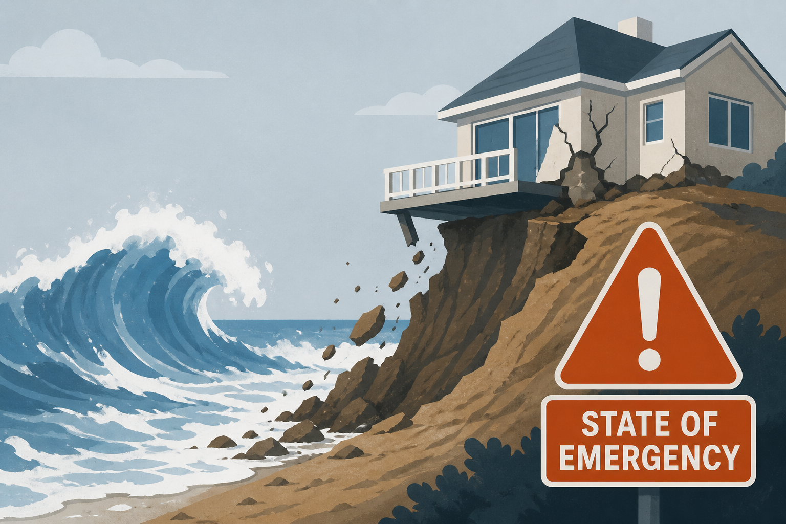 Orange County declares state of emergency after severe coastal erosion, high surf damage homes