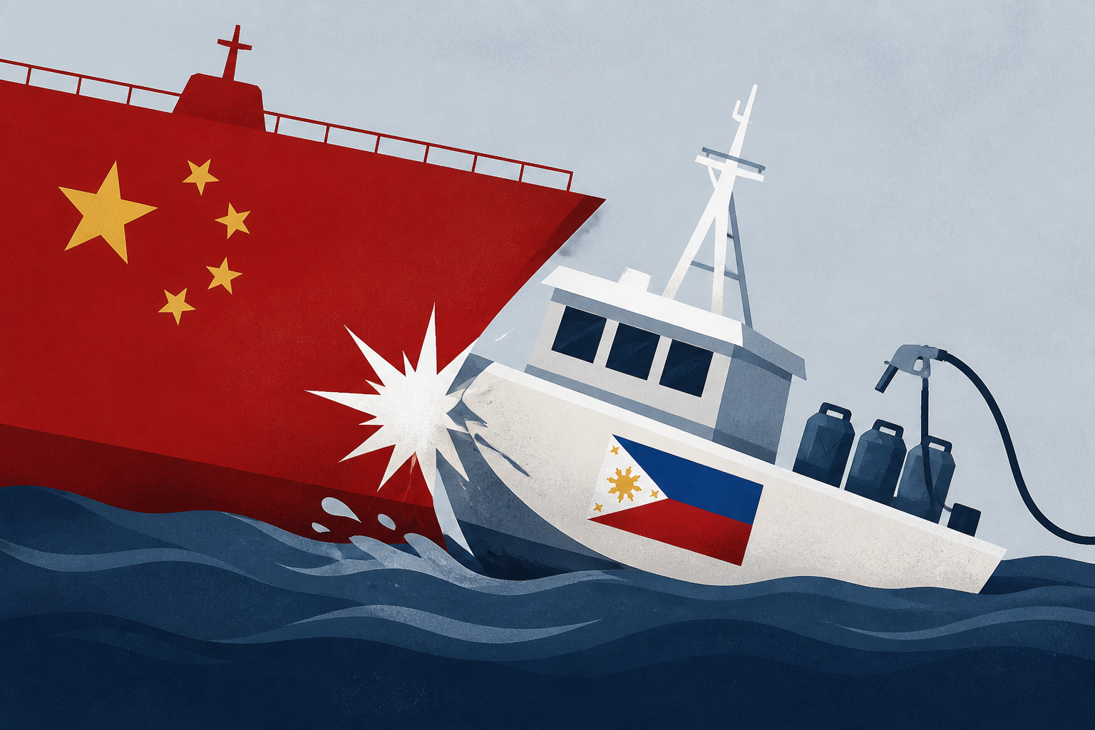 China vessel rams Philippine boat on refueling mission, coast guard says