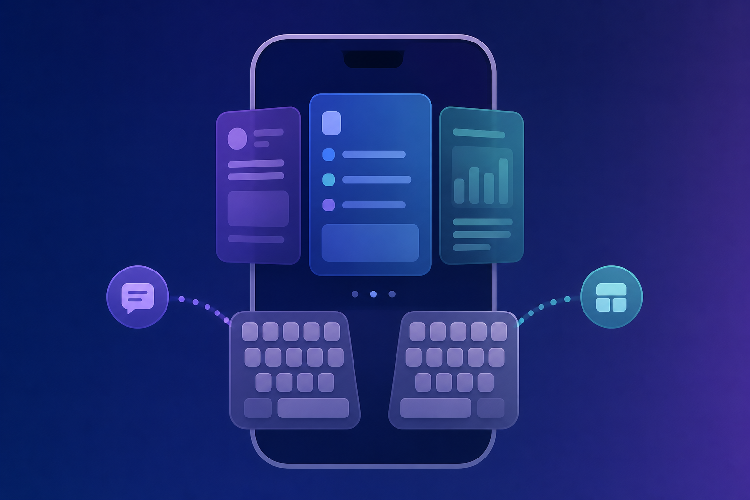 iPhone Duo videos reveal split keyboard, app multitasking, more