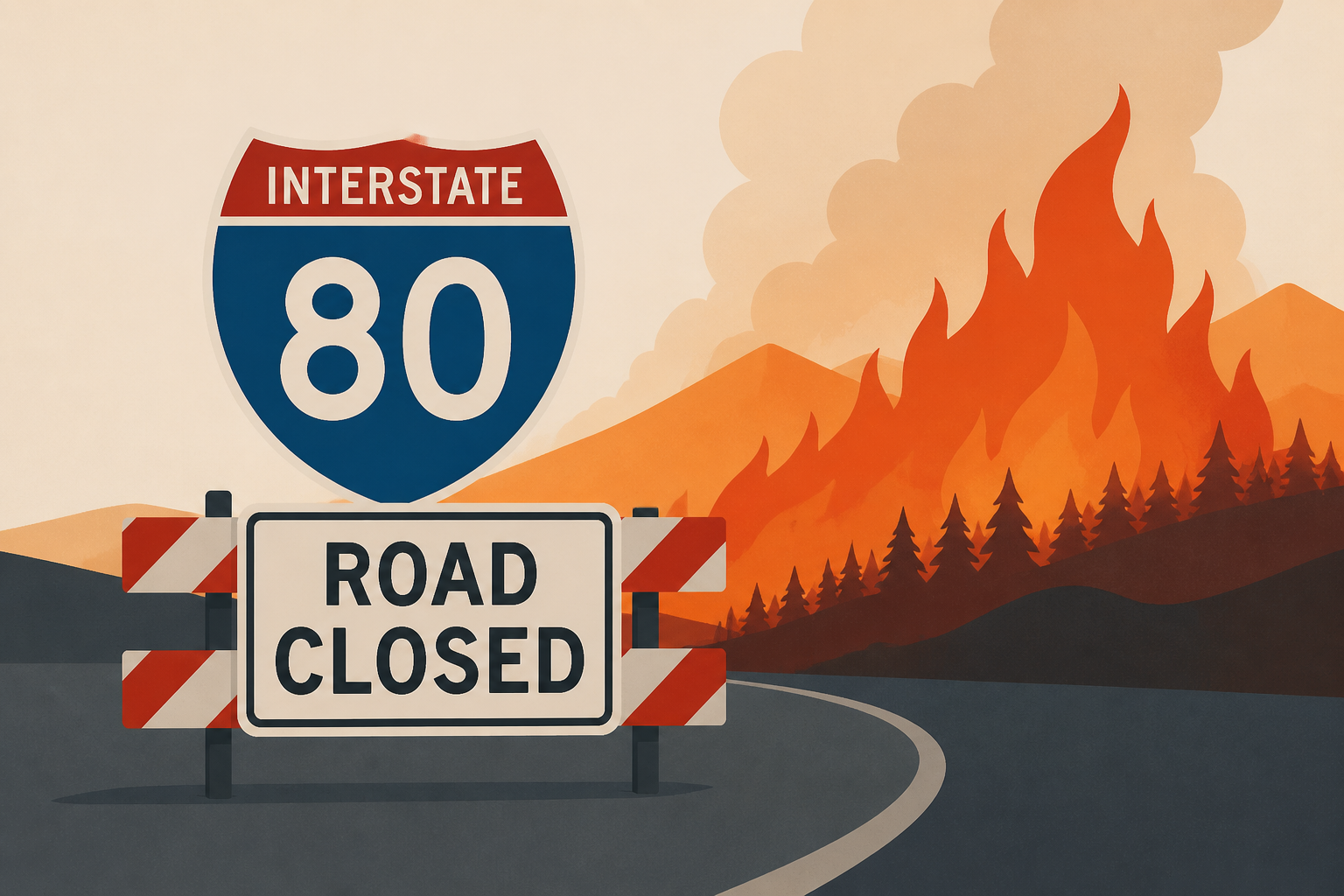 Floriston Fire, Interstate 80 closure updates on Sept. 18
