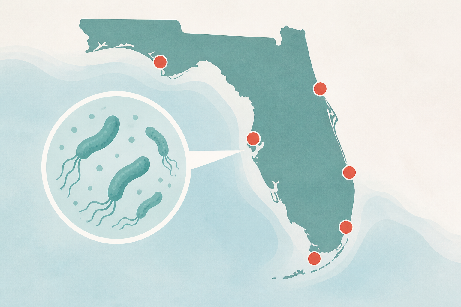 Florida Vibrio vulnificus infections rise. Where new cases were reported