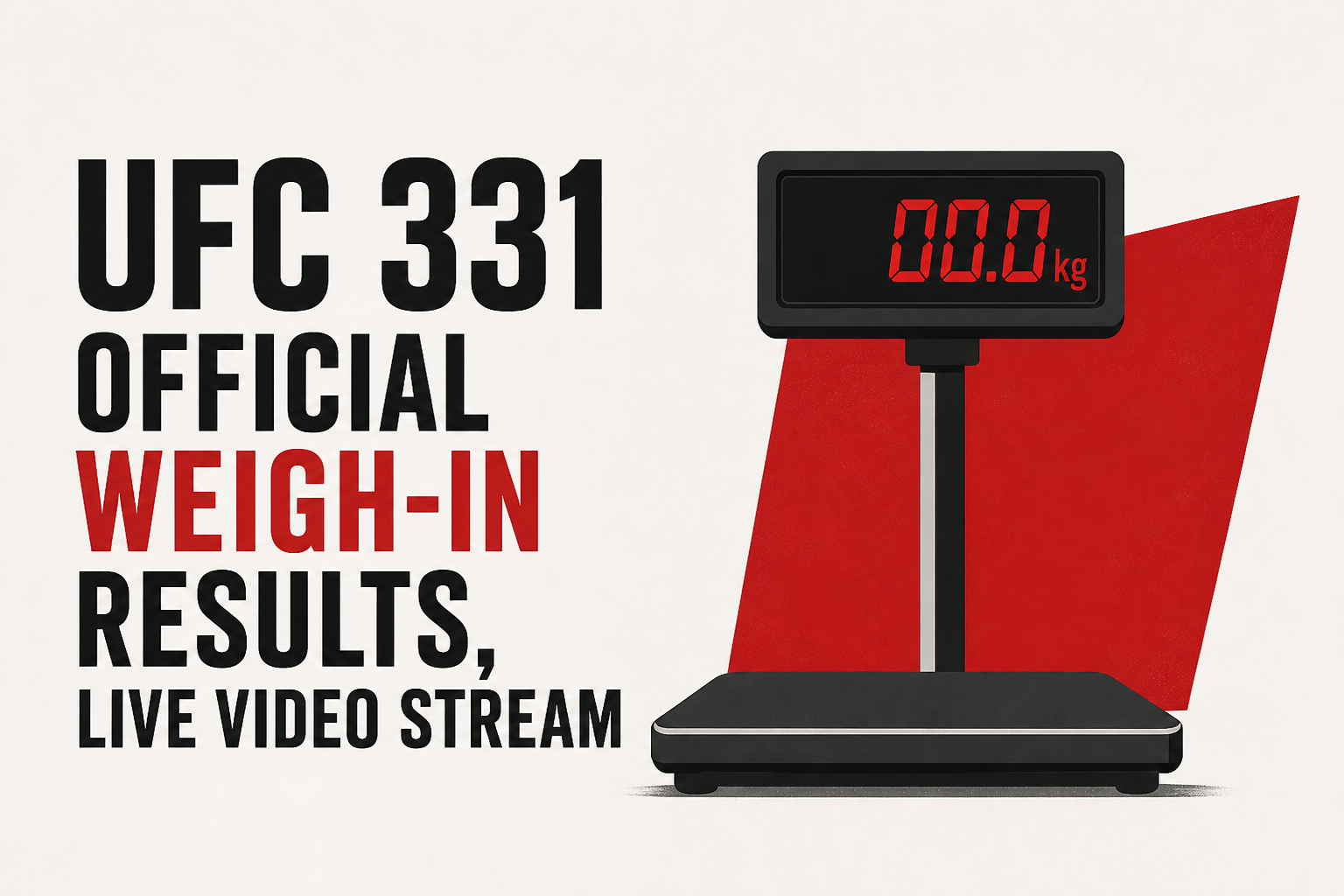 UFC 331 official weigh-in results, live video stream