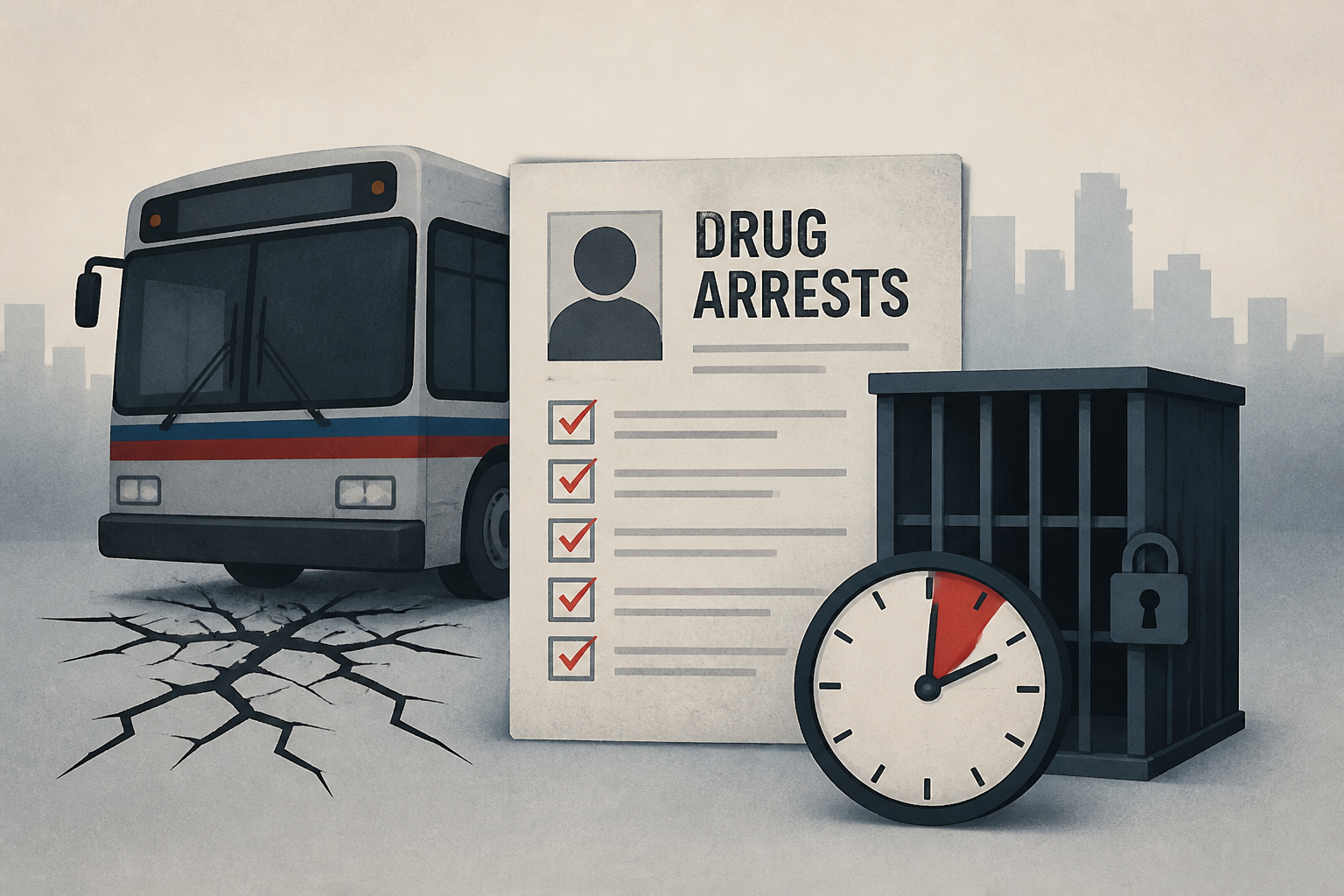 Driver accused in fatal Metro bus crash had multiple drug arrests but spent little time in jail, records show