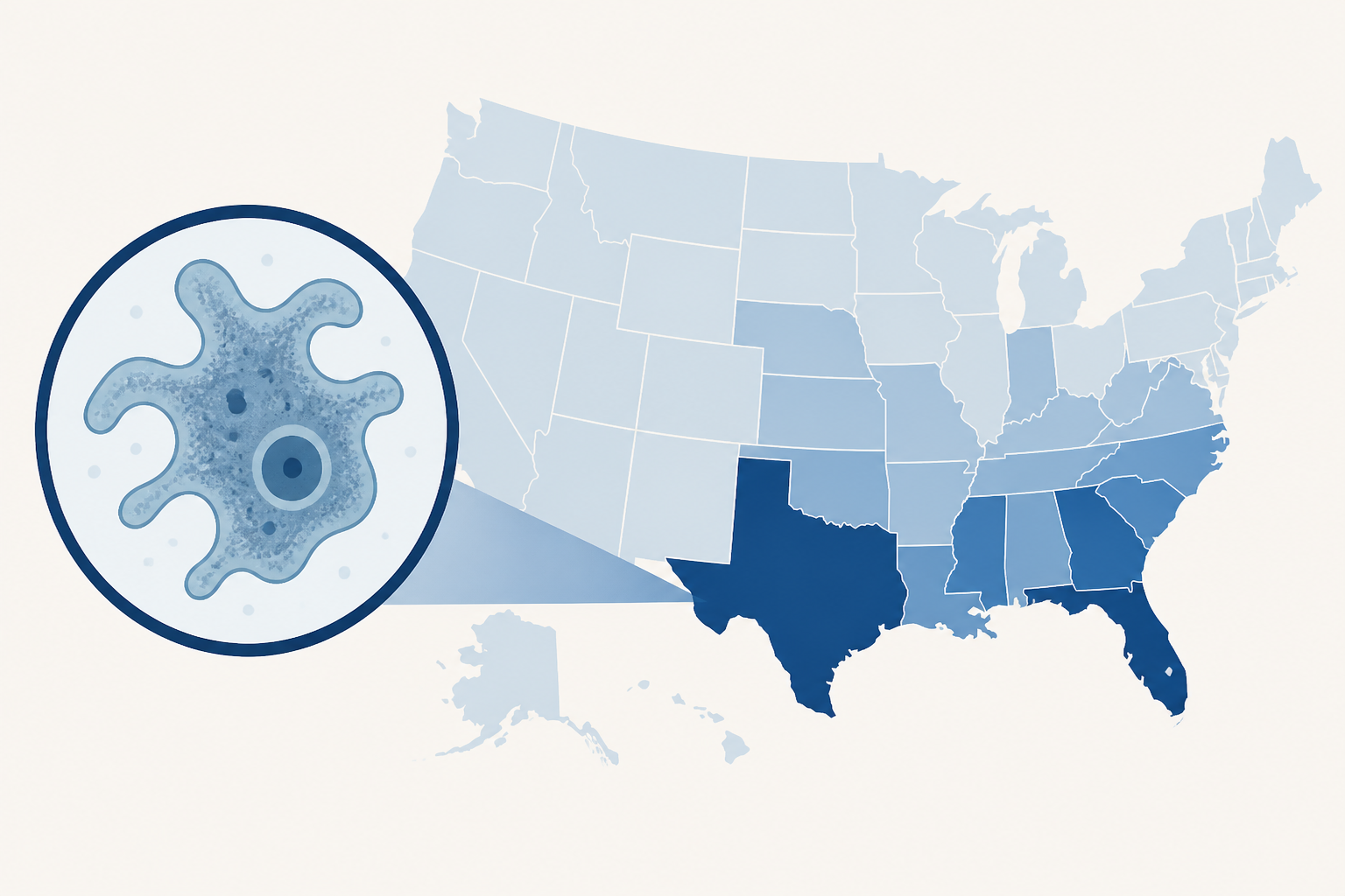 Brain-eating amoeba map shows which states have the most cases