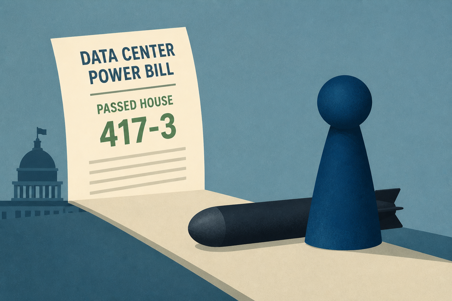 Single Senate Dem torpedoes bipartisan data center power bill after House passes it 417-3