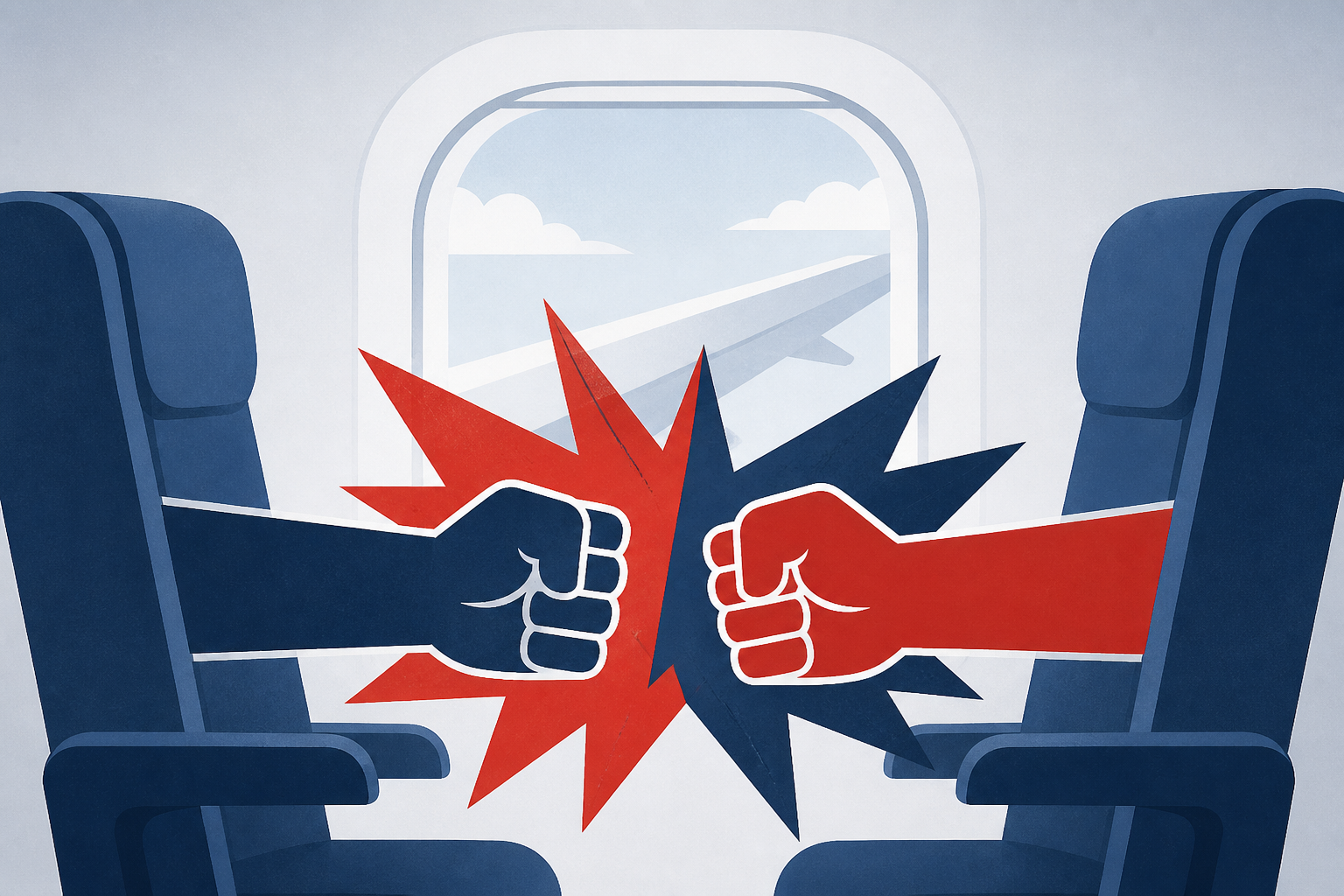 Fierce brawl between flight passengers erupts midair on London-bound flight