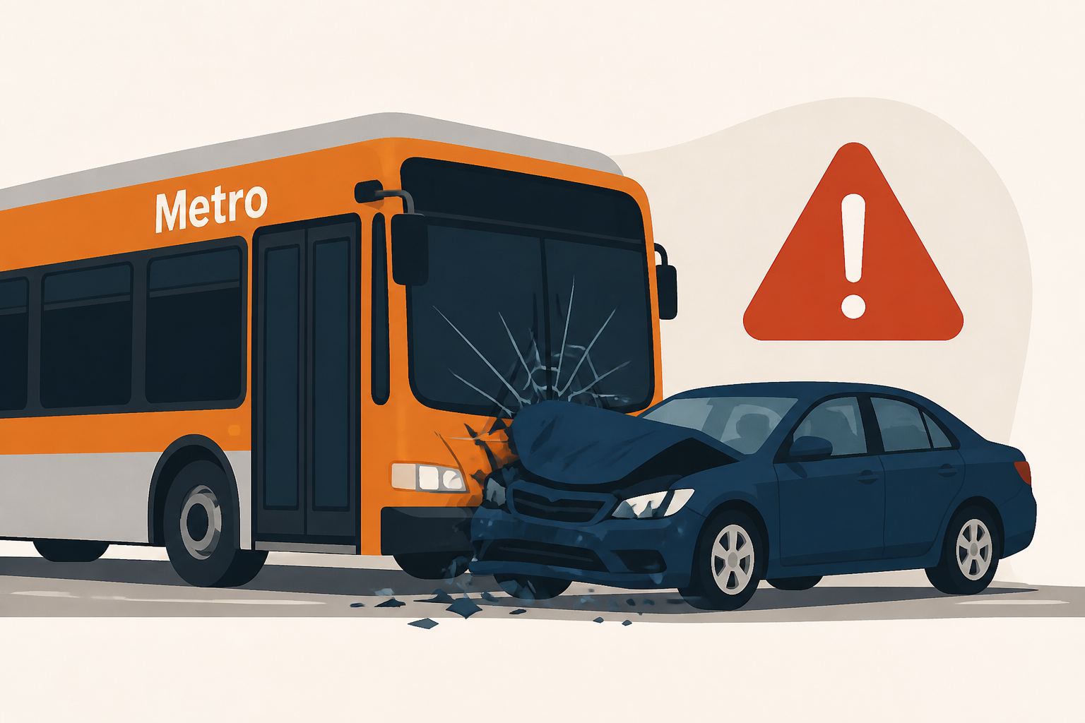 6 hospitalized after car slams into Metro bus in multi-vehicle crash in Reseda, officials say