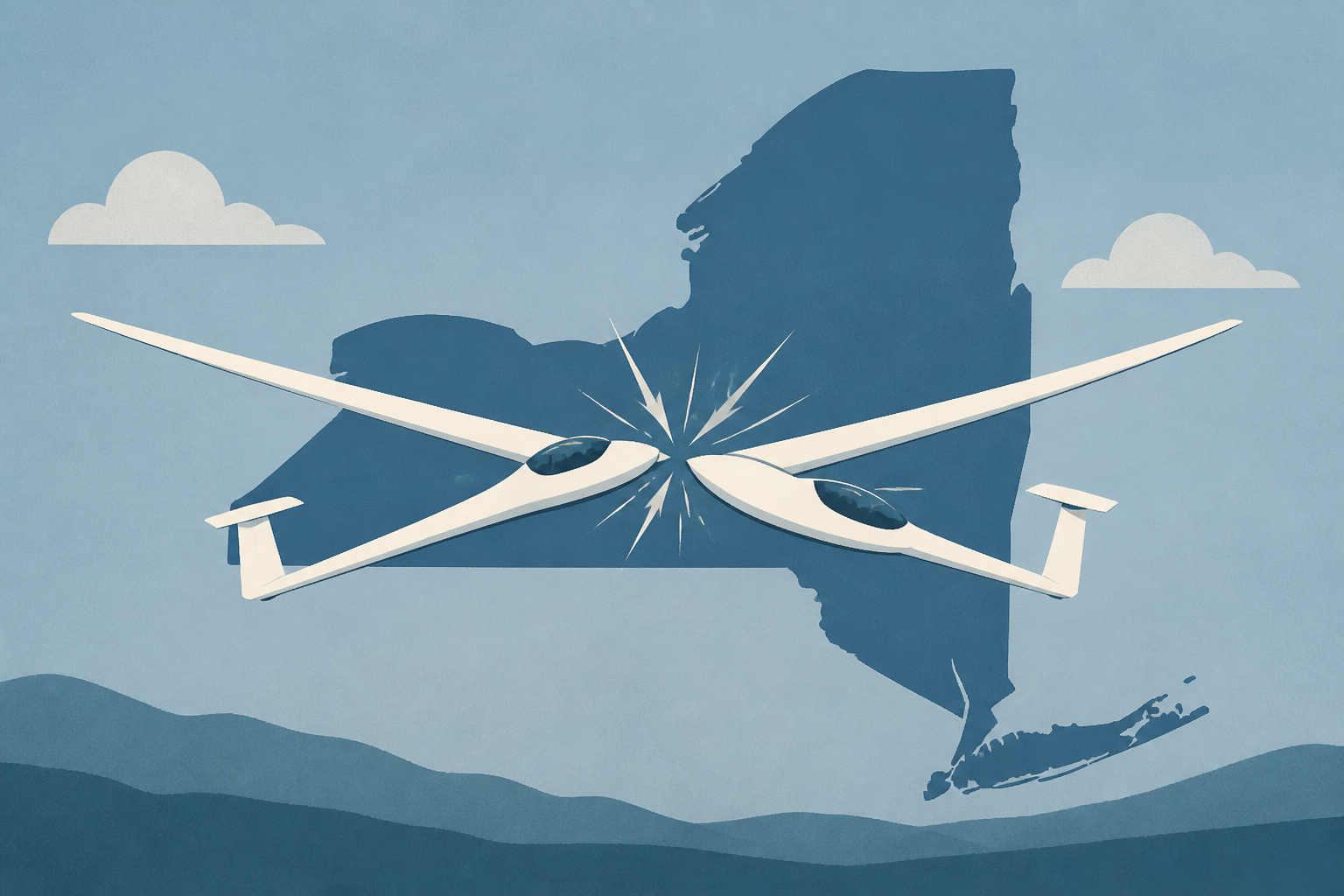 One pilot dies, another survives after gliders collide in New York state