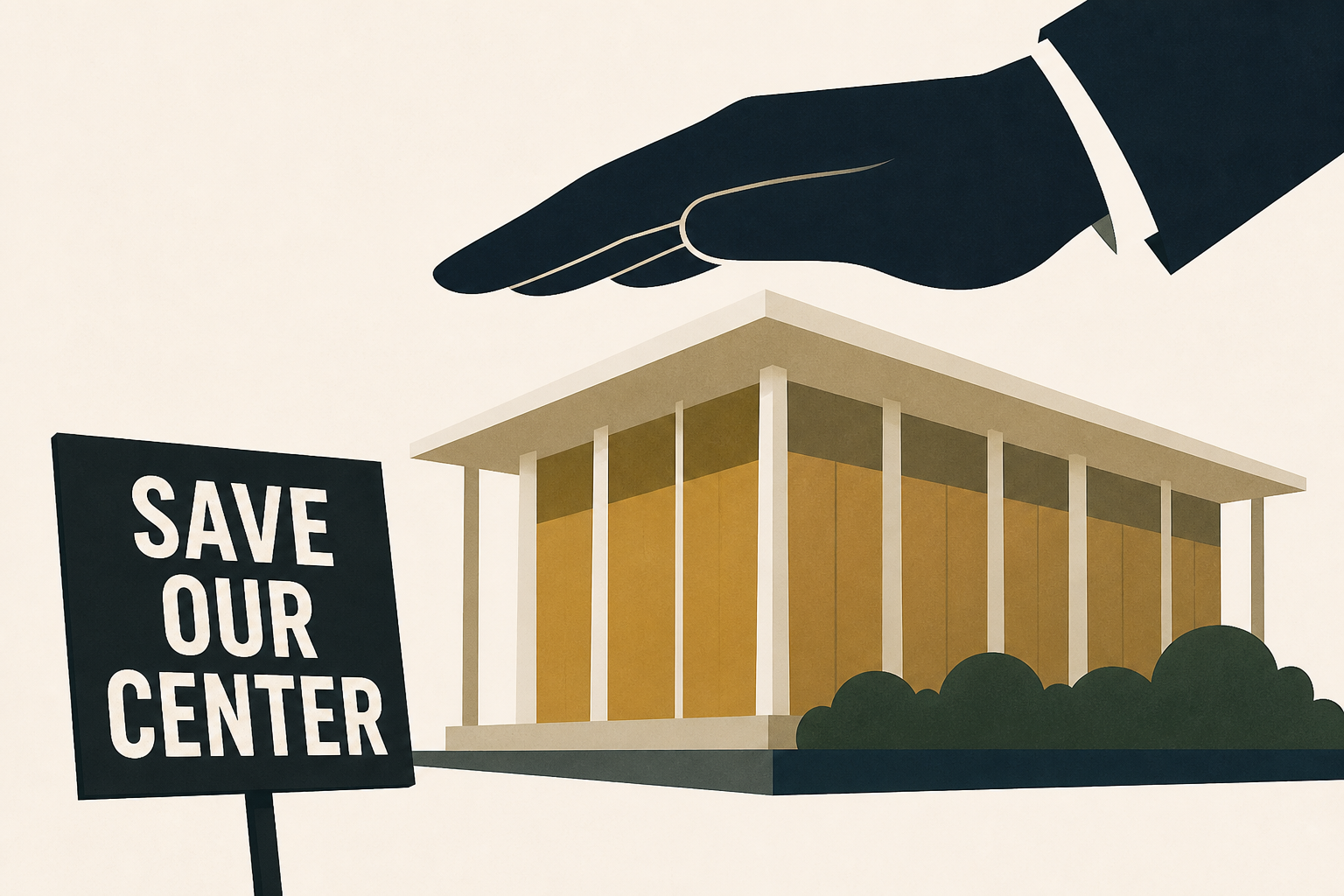 Trump claims 'no one else' can save Kennedy Center as protesters rally outside the venue