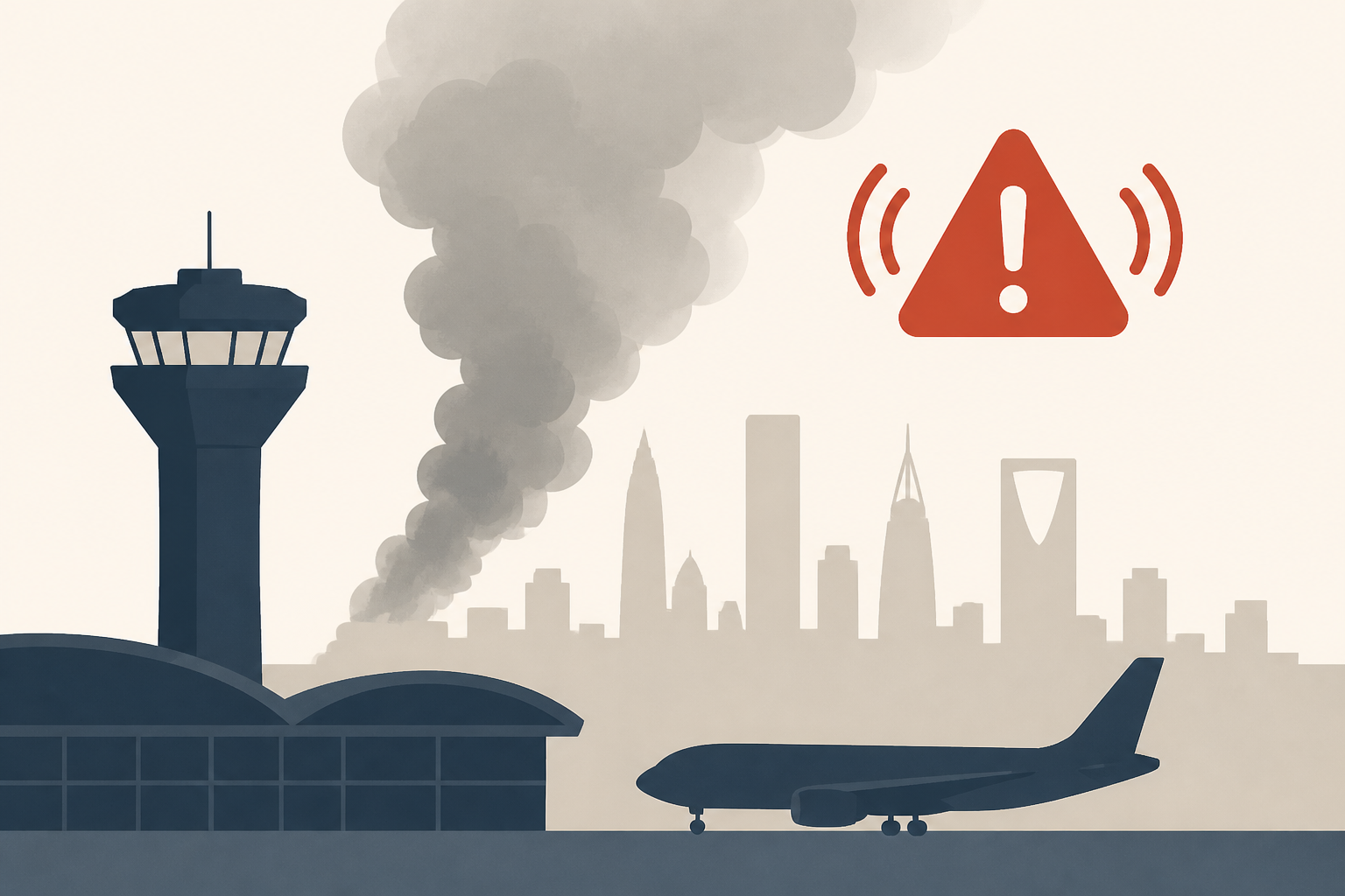 Smoke seen near Riyadh airport after air raid alerts in Saudi capital