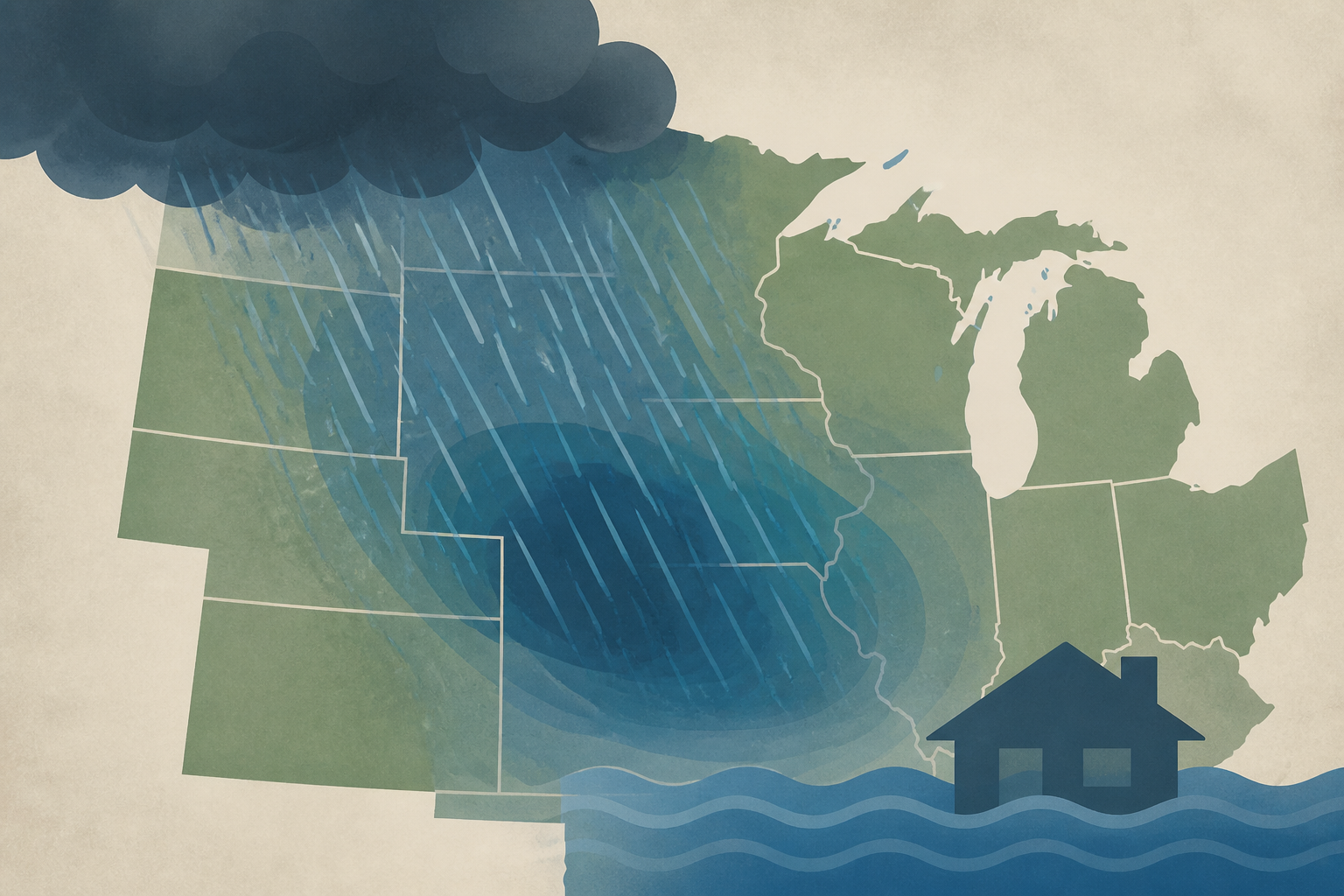 Midwest, Central Plains will see days of rain, flood threat