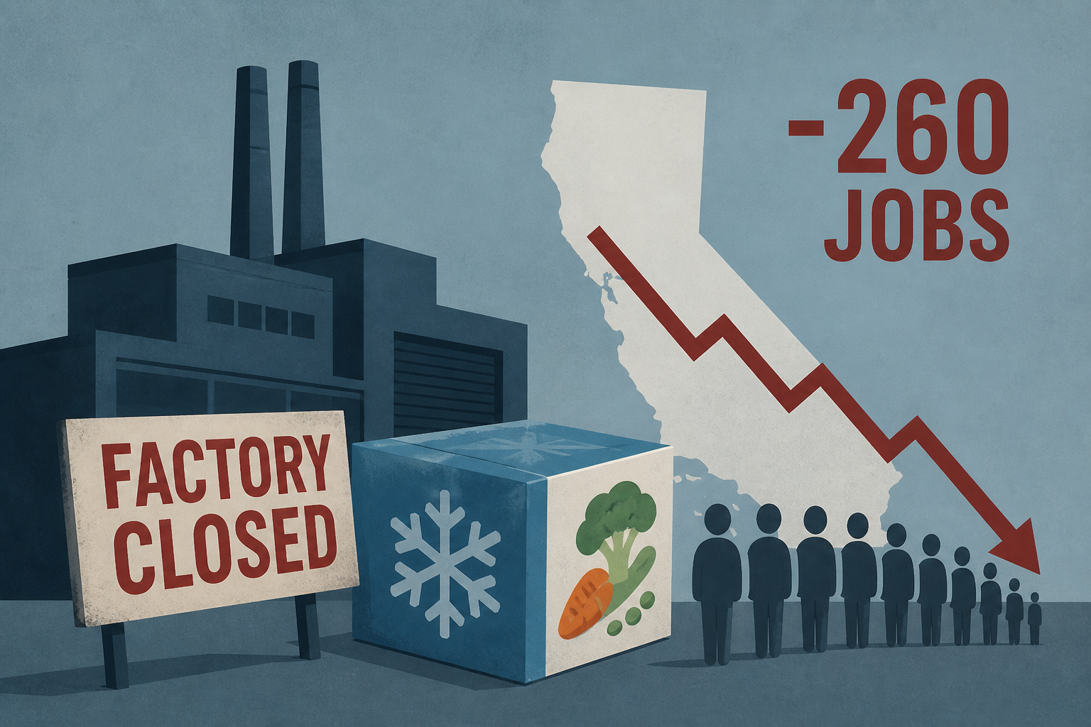 Frozen food giant shuts California factory, eliminating 260 jobs
