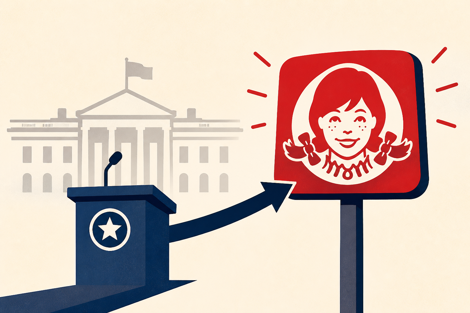 White House tries to take credit for Wendy’s switching back to a classic look