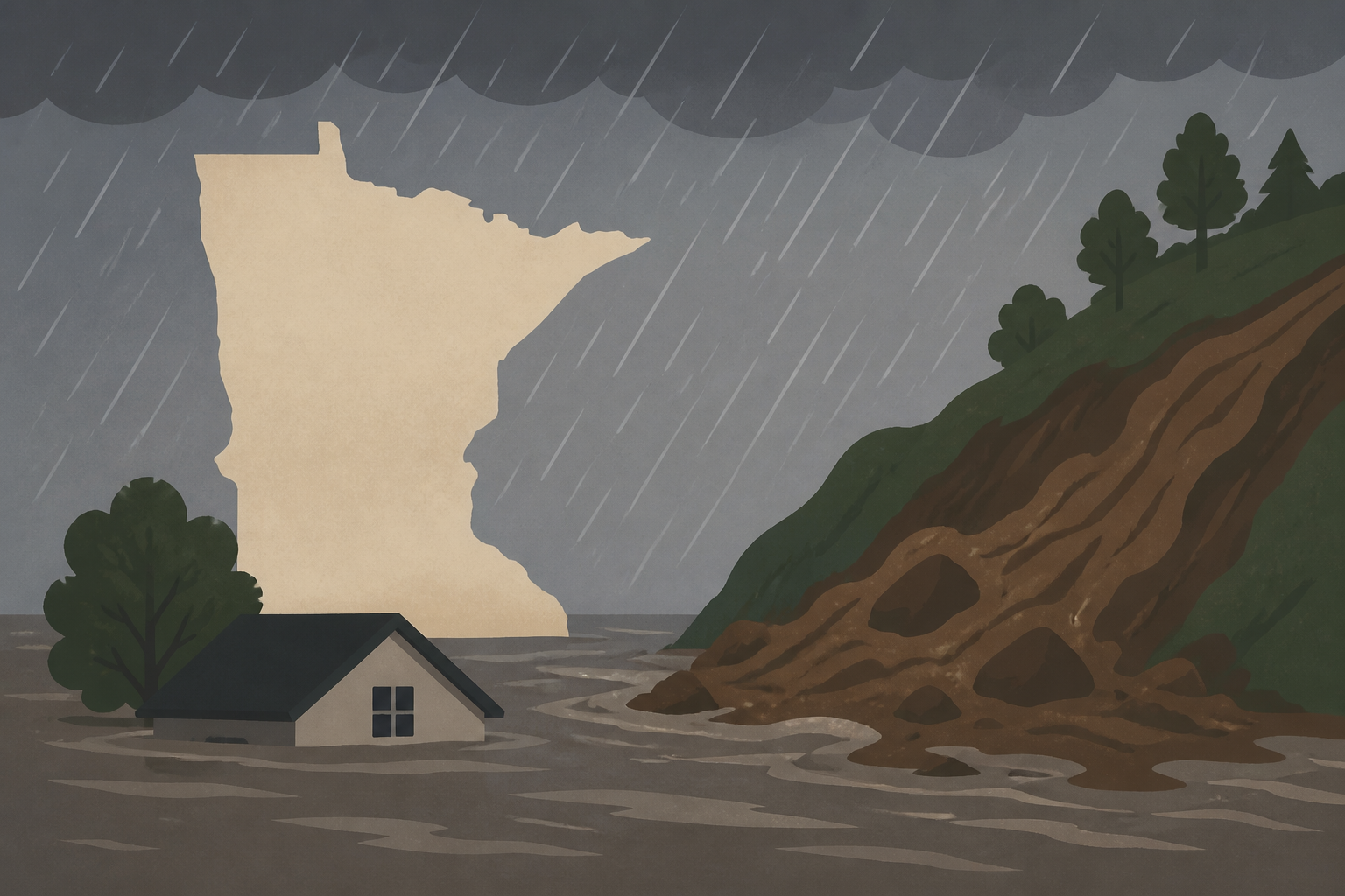 Torrential rain causes flooding, mudslides in southern Minnesota