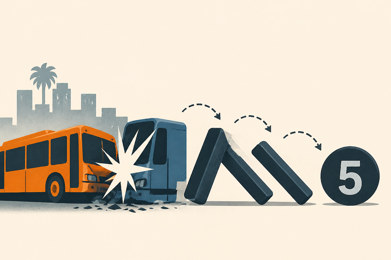 How a bus collision in LA set off a chain of events that killed five people