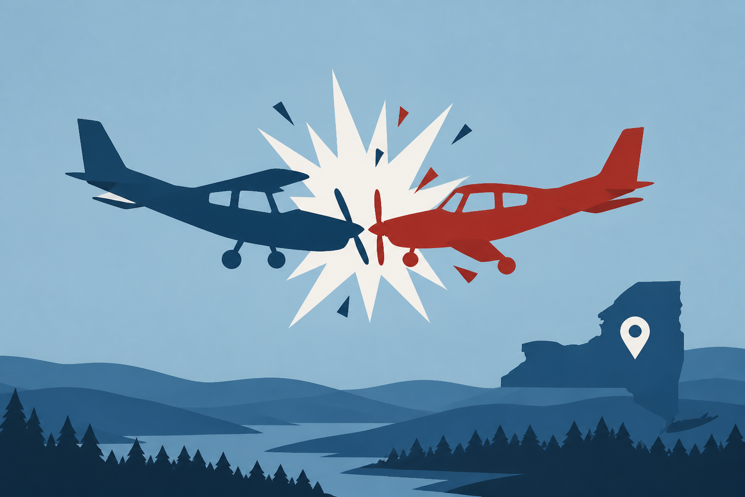 Pilot found dead after two planes crash mid-air in Upstate New York