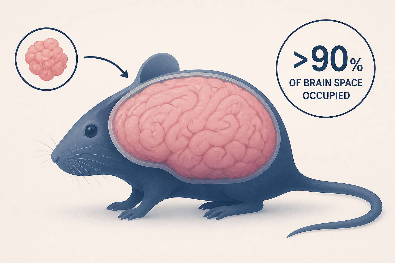 Stanford scientists transplanted human brain tissue into mice missing most of their cortex; within months, it grew to occupy more than 90% of the space