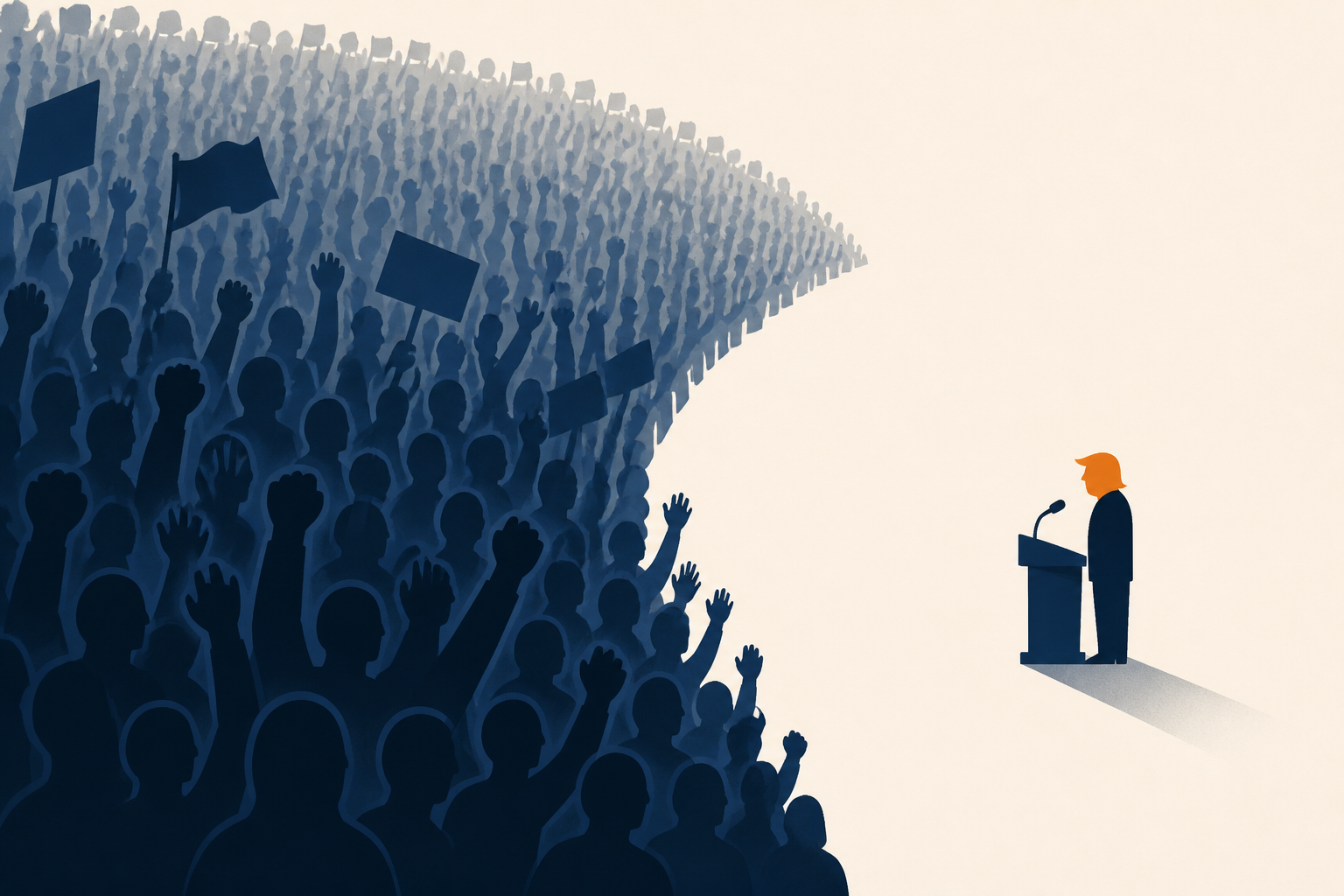 Trump Humiliated by Giant Crowd