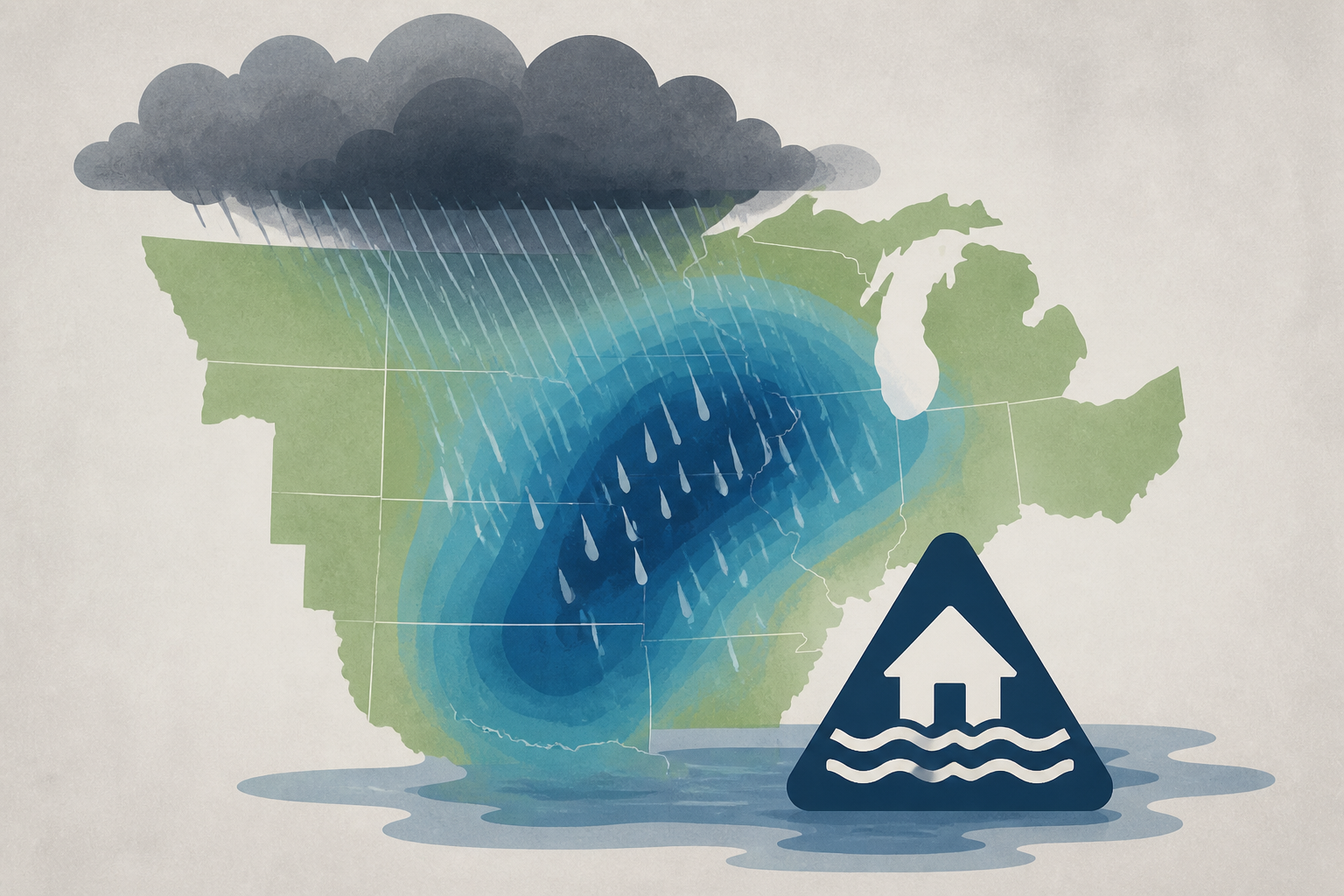 Midwest, Central Plains will see days of rain, flood threat