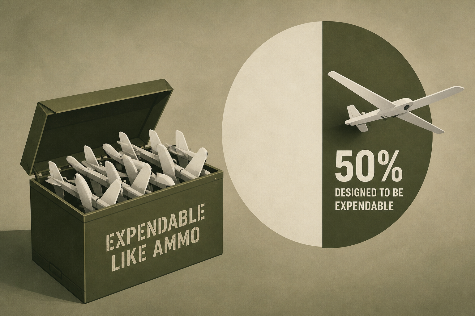 Half the drones in a recent US Army combat exercise were designed to be expendable like ammo