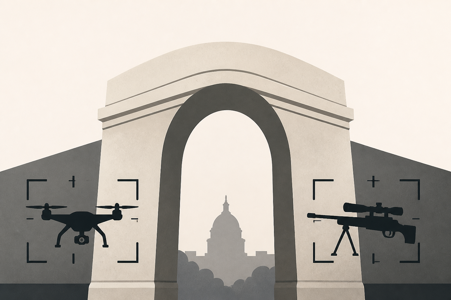 Trump wants to use Washington arch as military complex for drones and snipers