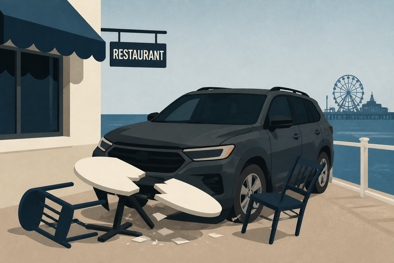 1 dead, 7 others injured after SUV crashes into tables outside Jersey Shore restaurant