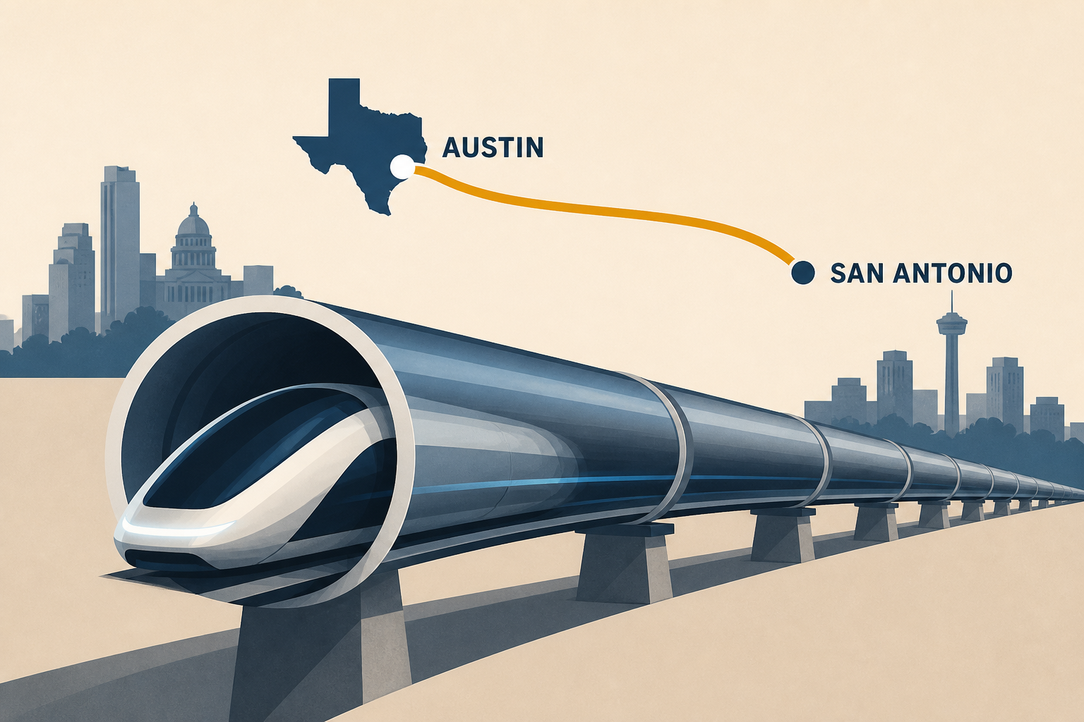 Elon Musk’s latest Boring Company pitch involves a Hyperloop between Austin and San Antonio