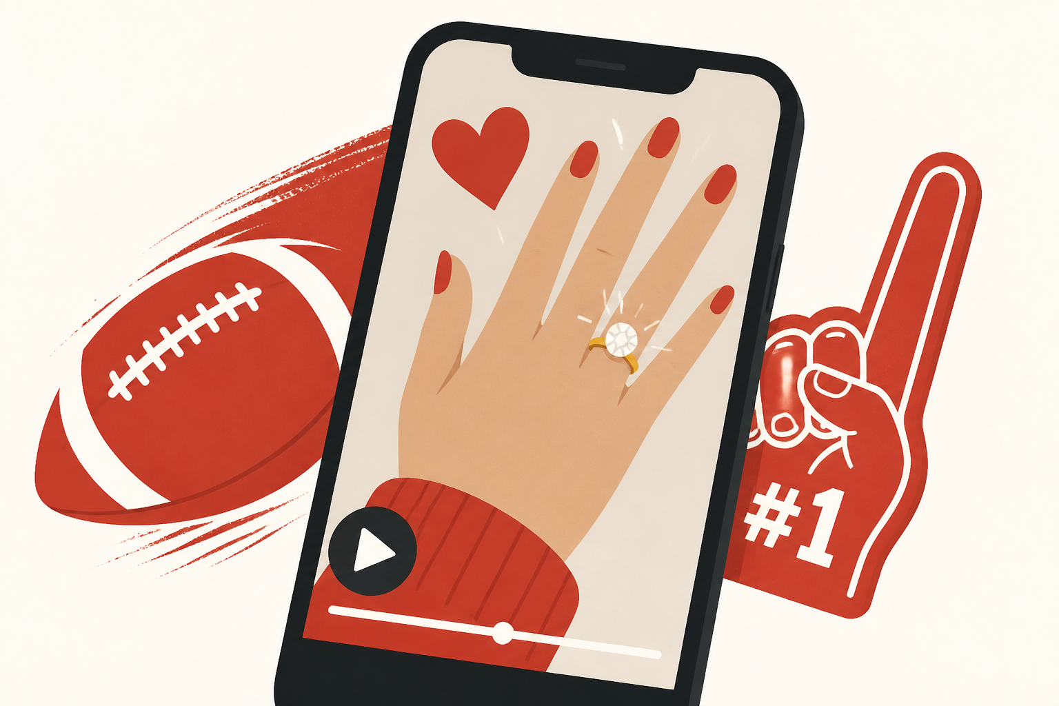 Watch Taylor Swift Show Off Wedding Ring in Viral Video to Celebrate Travis Kelce TD in Chiefs-Colts