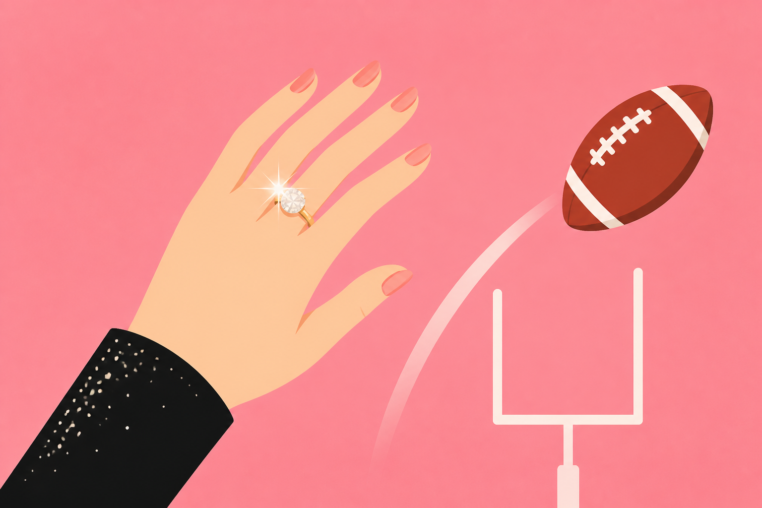 Taylor Swift flashes wedding ring after Travis Kelce's touchdown