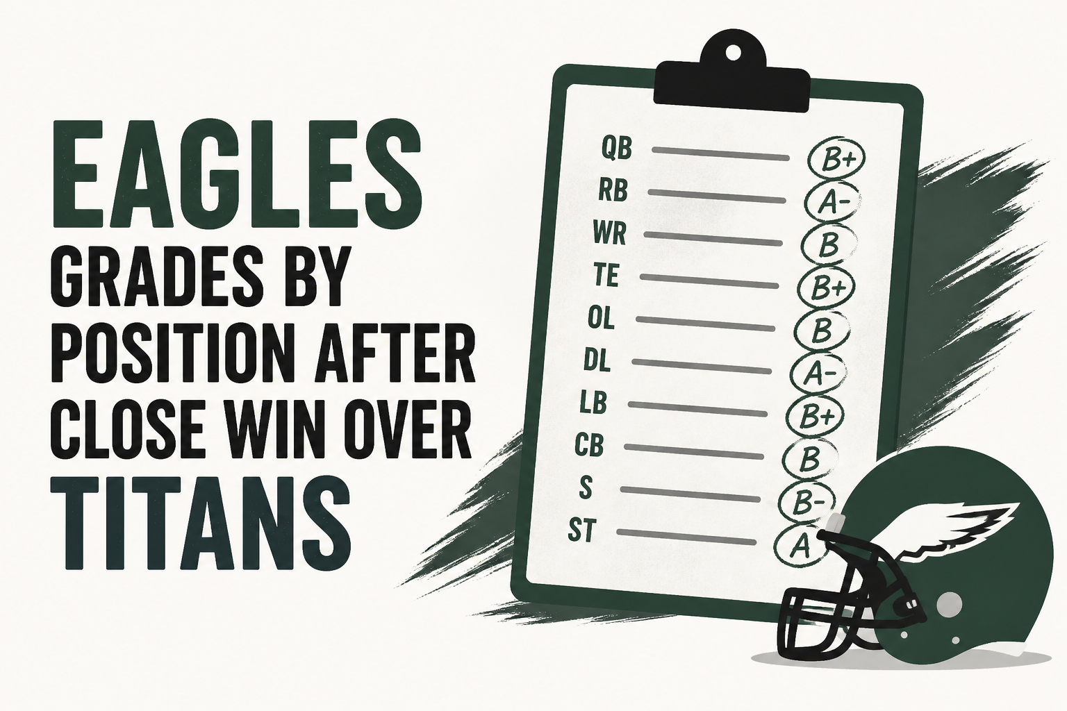 Eagles grades by position after close win over Titans