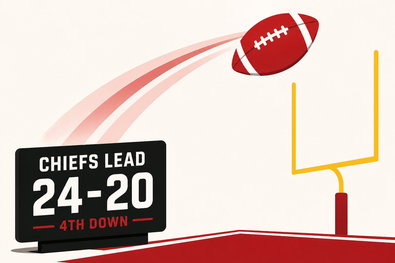 Chiefs score on fourth down after Patrick Mahomes deep ball, lead 24-20