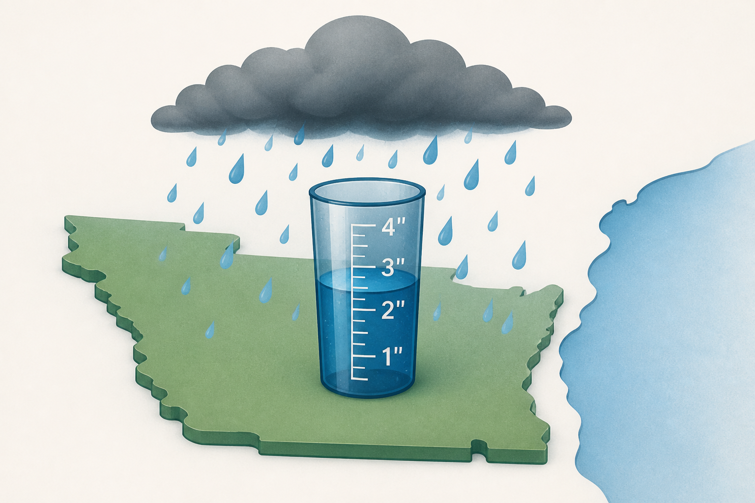 How much rain fell in southern Wisconsin this weekend?