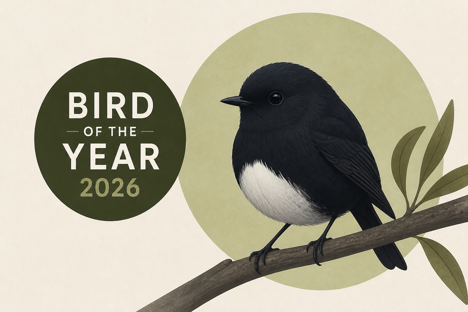 New Zealand’s Bird of the Year 2026 is a tiny black robin