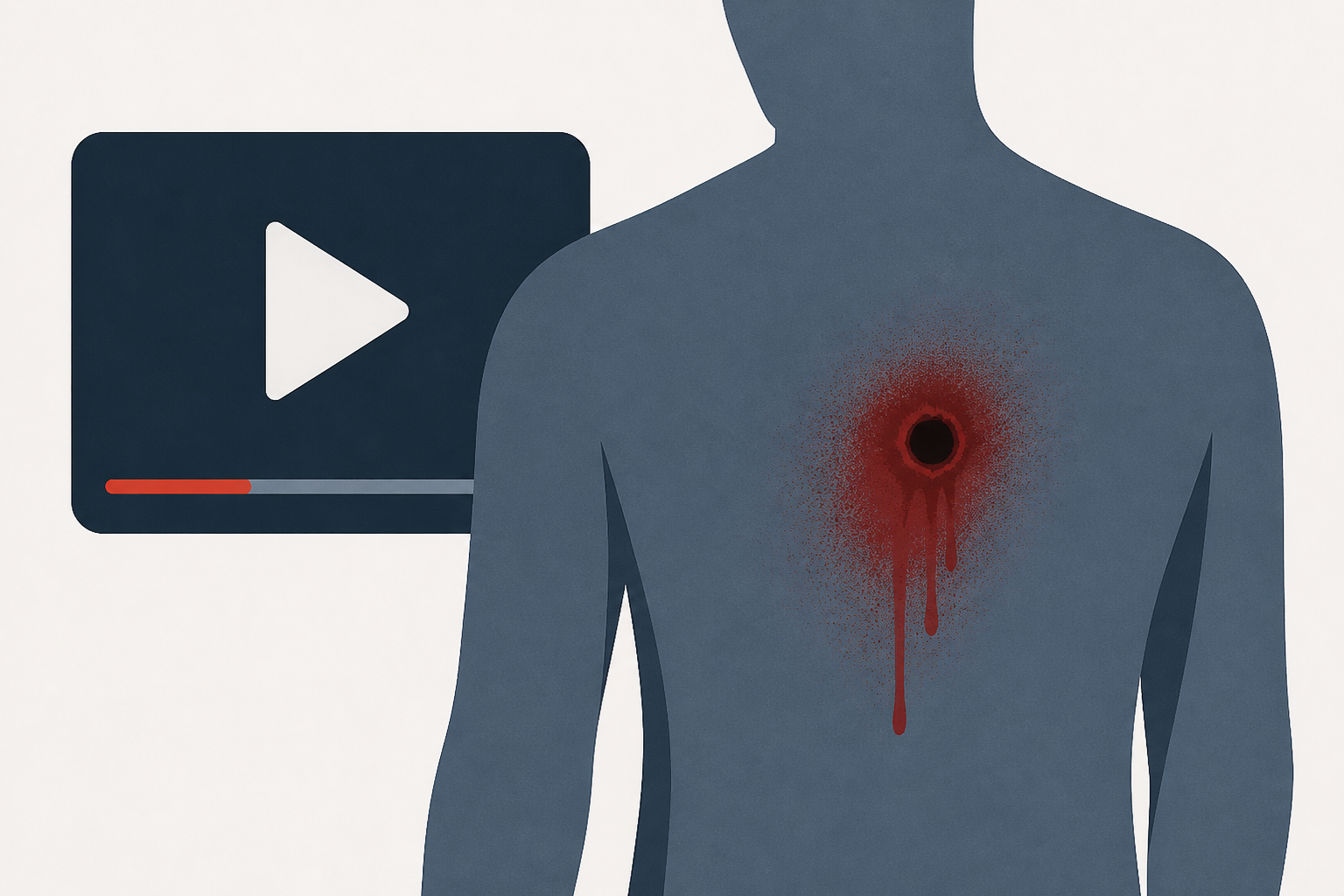 Video shows gunshot wound on man's back