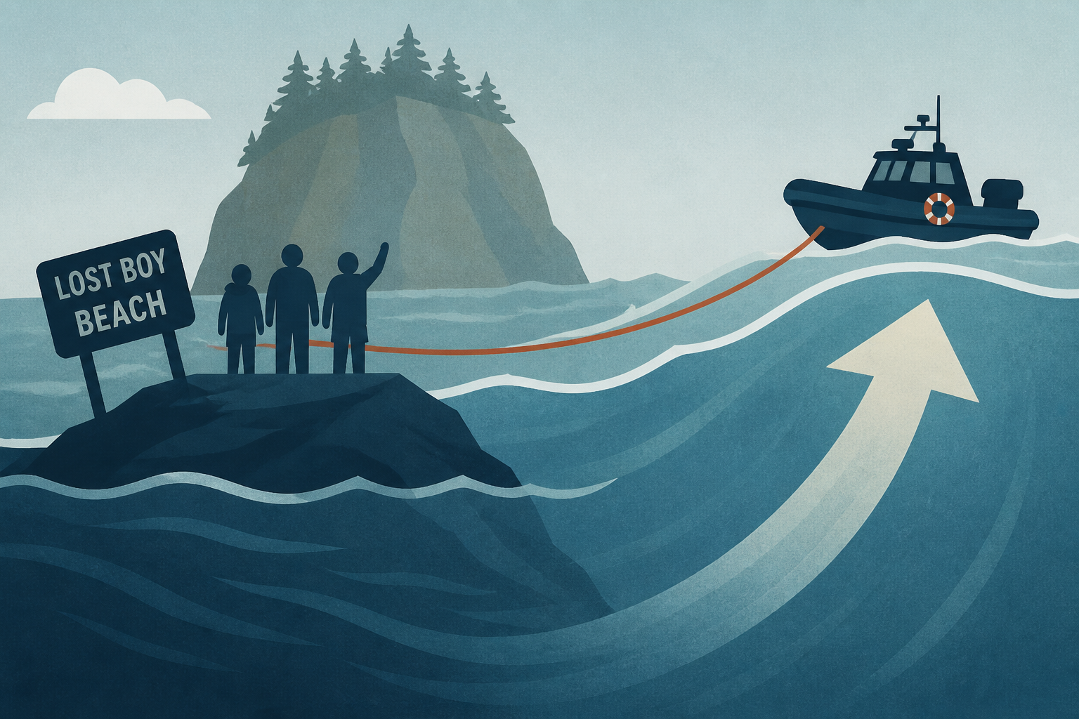 Oregon visitors to Lost Boy Beach rescued after tide traps them