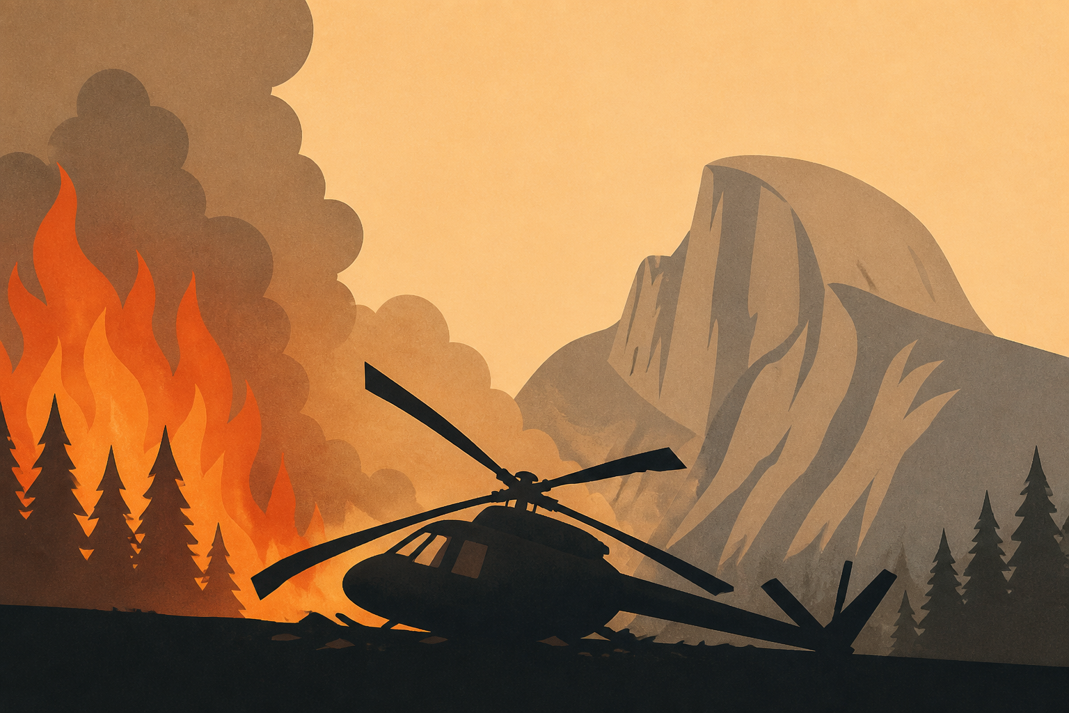 2 killed in CA helicopter crash responding to wildfire in Yosemite: FAA