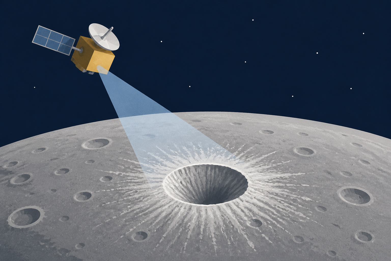 Lunar orbiter spots ‘once in a lifetime’ new crater
