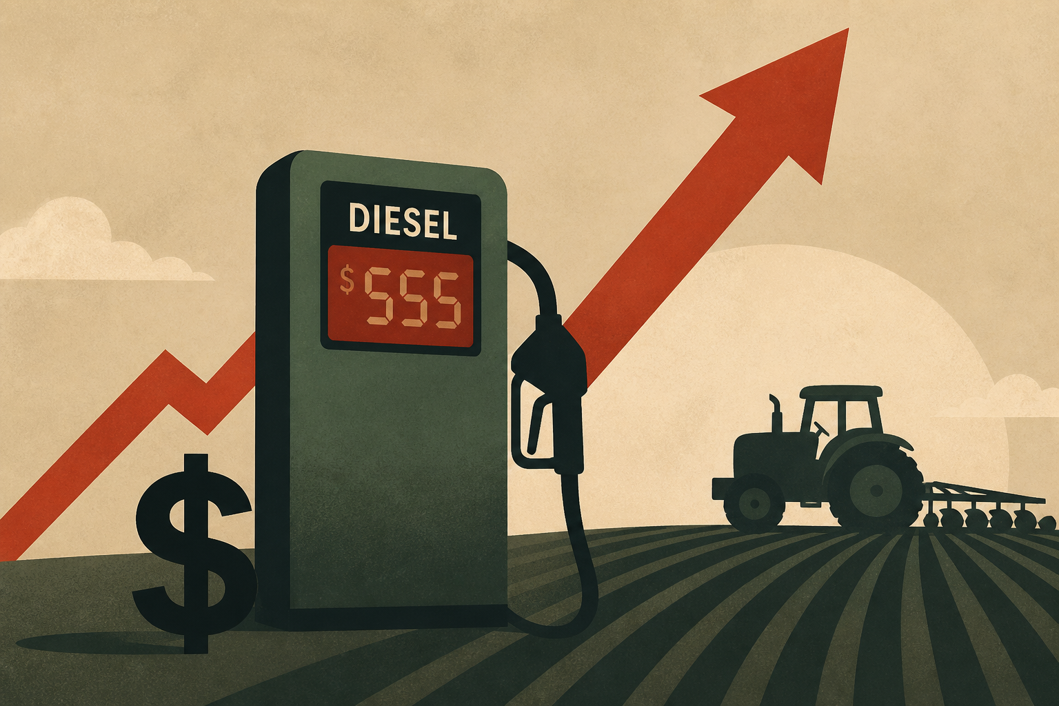 How record diesel prices are hitting U.S. farmers : NPR