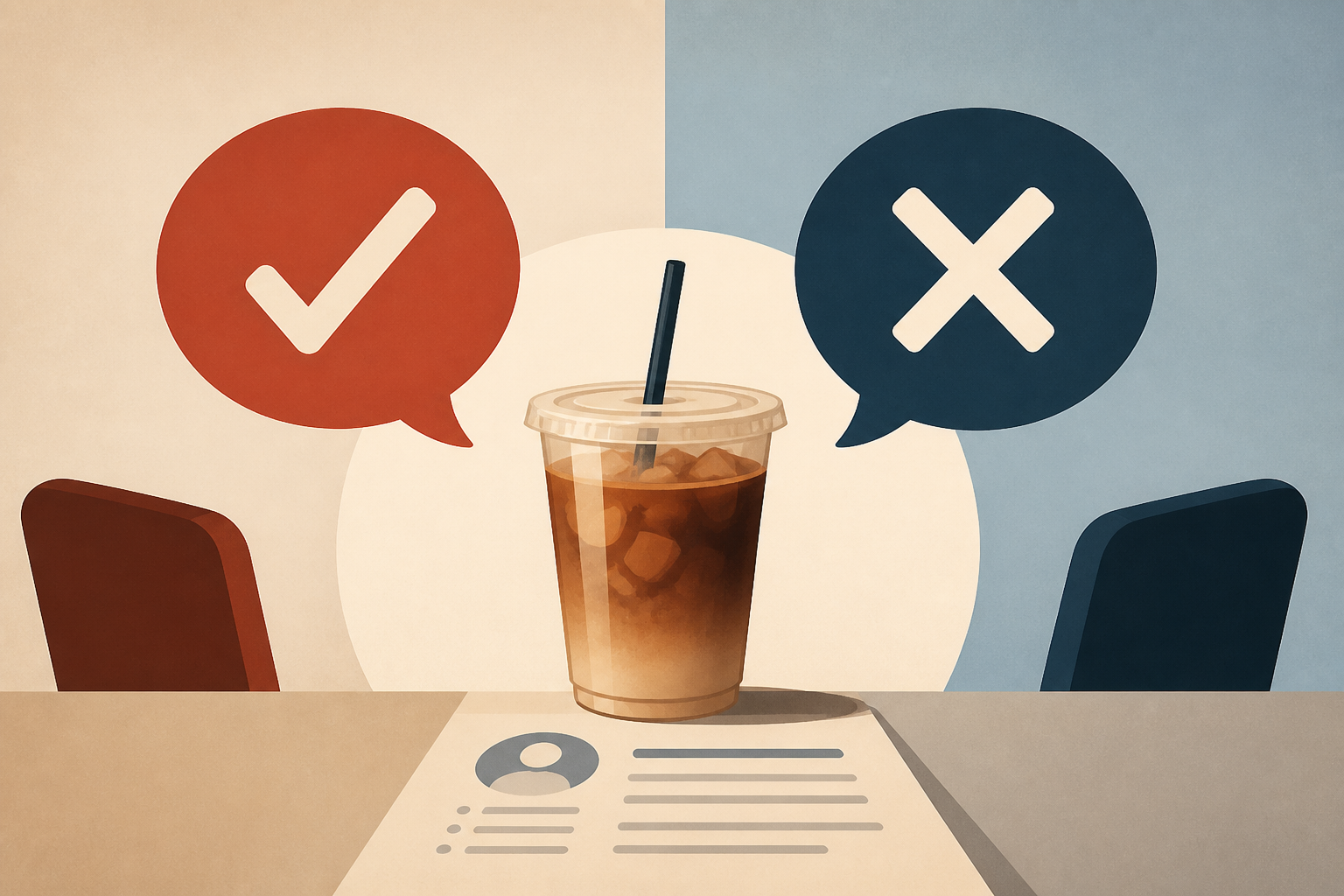 The Great Iced Coffee in Job Interviews Debate