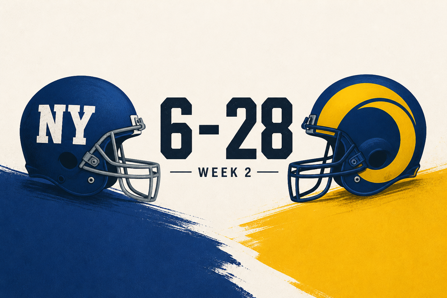 NY Giants-LA Rams, Week 2: the Giants fall to the Rams, 28-6