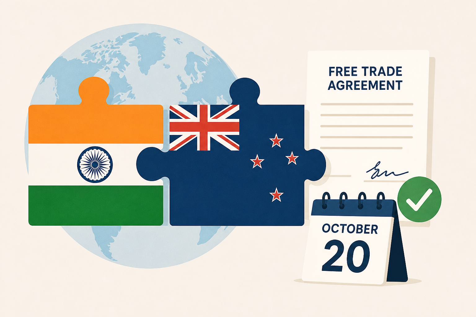 India-New Zealand free trade pact to come into force on October 20 after ratification