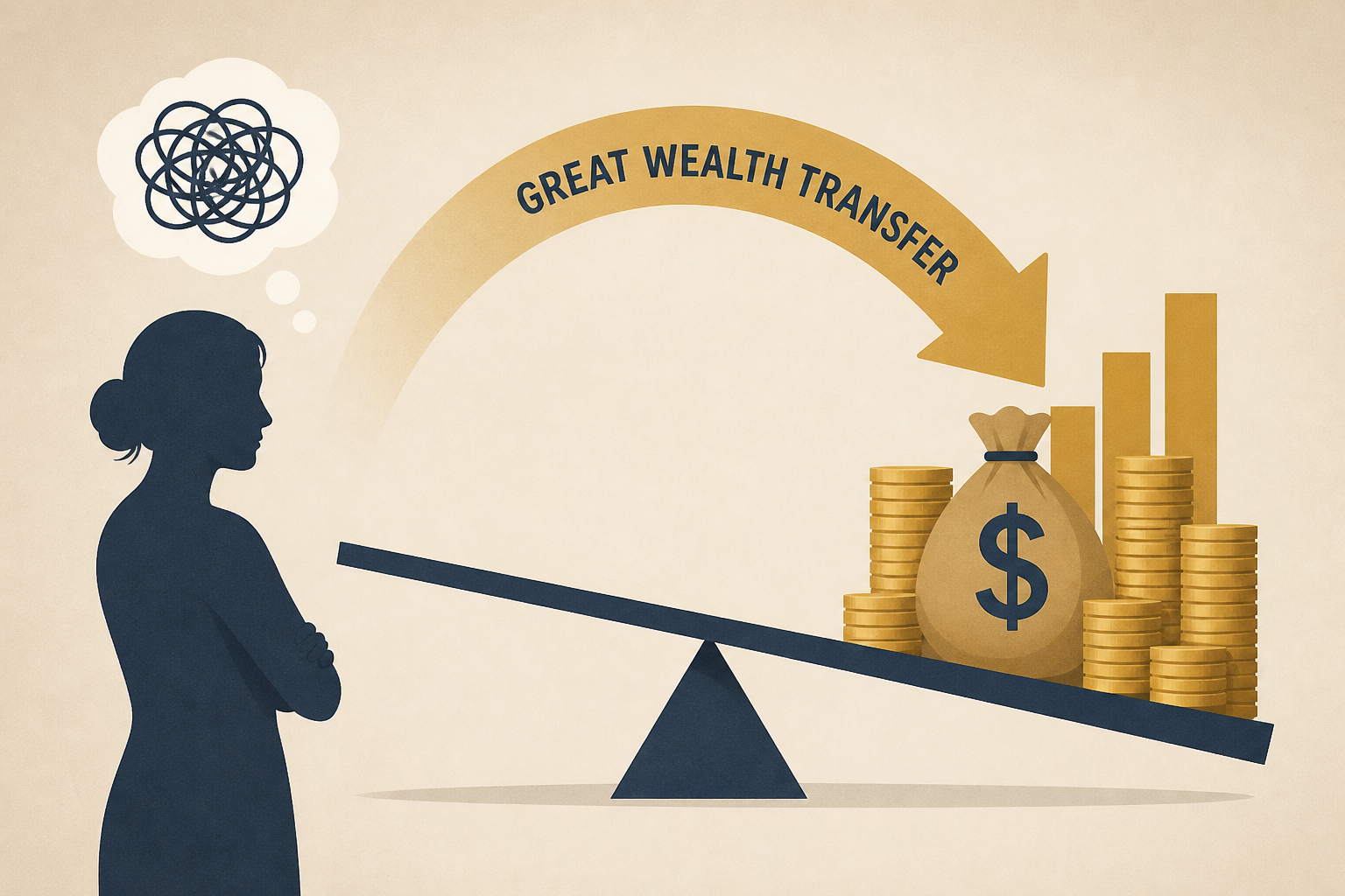 Women don't feel great about the 'great wealth transfer' due their way