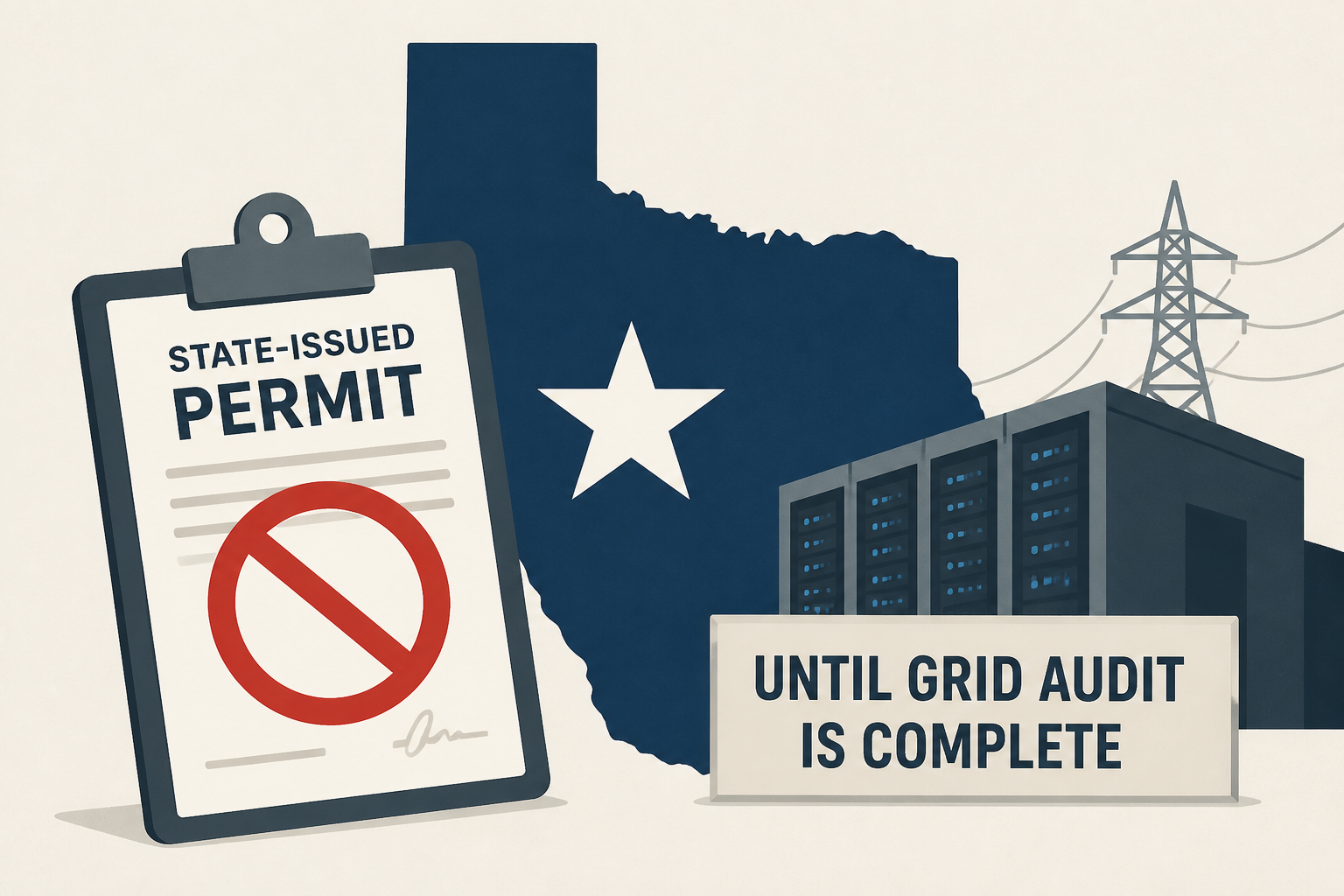 Texas Governor Abbott halts all state-issued permits for data centers until grid audit is complete