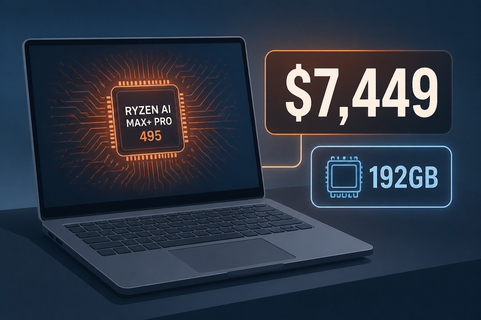 HP reveals $7,449 price for Ryzen AI Max+ PRO 495 laptop with 192GB