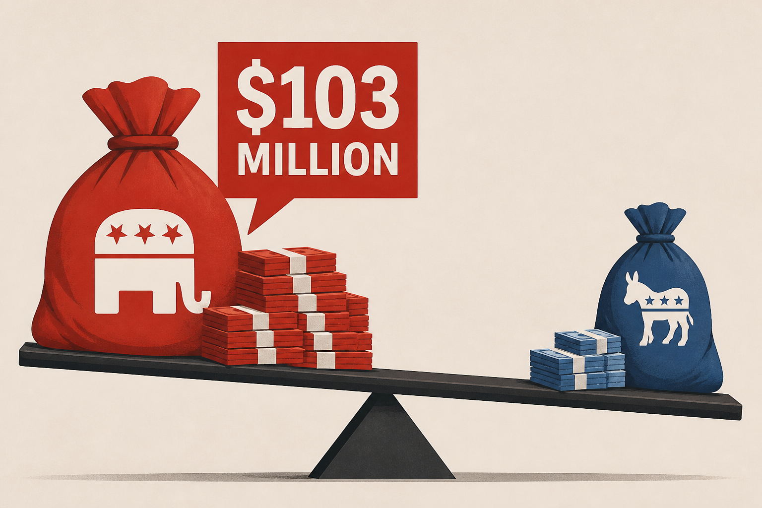 Republicans hold $103 million midterm cash advantage over Democrats