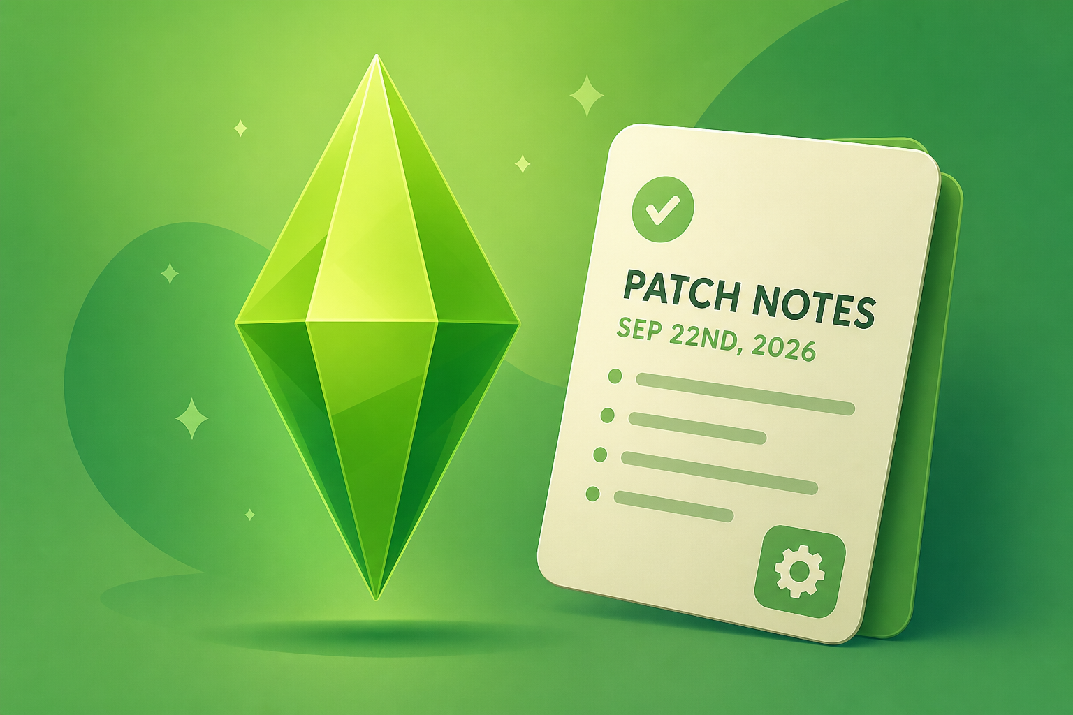 The Sims 4 Update: Official Patch Notes (Sep 22nd, 2026)